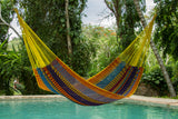 King Size Outoor Cotton Mayan Legacy Mexican Hammock in  Confeti