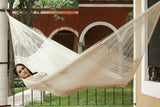 Jumbo Size Outoor Cotton Mayan Legacy Mexican Hammock in  Cream