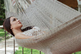 Queen Size Outoor Cotton Mayan Legacy Mexican Hammock in  Dream Sands