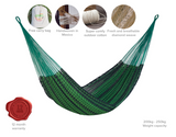 Jumbo  Size Outoor Cotton Mayan Legacy Mexican Hammock in Jardin