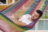 Queen Size Outdoor Cotton Mayan Legacy Mexican Hammock in Mexicana