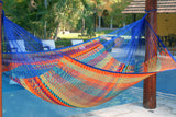 Queen Size Outdoor Cotton Mayan Legacy Mexican Hammock in Mexicana