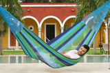 Jumbo Size Outoor Cotton Mayan Legacy Mexican Hammock in Oceanica