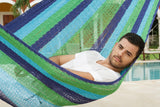 King  Size Outoor Cotton Mayan Legacy Mexican Hammock in Oceanica