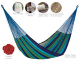 Jumbo Size Outoor Cotton Mayan Legacy Mexican Hammock in Oceanica