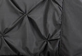 Super King Size Charcoal Diamond Pintuck Quilt Cover Set(3PCS)