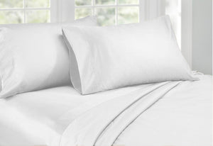 Luxton King Size 1000TC Cotton Rich Sheet Set (White Color)