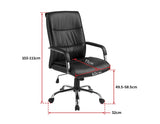 PU Leather Office Chair Executive Padded Black