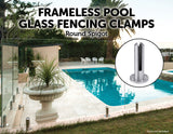 4 x Frameless Pool Glass Fencing Clamps Spigots