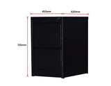 2-Drawer Shelf Office Gym Filing Storage Locker Cabinet