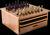 10 in 1 Wooden Chess Board Games Slide Out Checkers House Unit Set