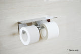 Stainless Steel Double Toilet Paper Holder Towel Roll Tissue Rack Storage Shelf